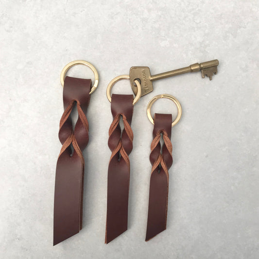 Twist Keyring - Mid brown
