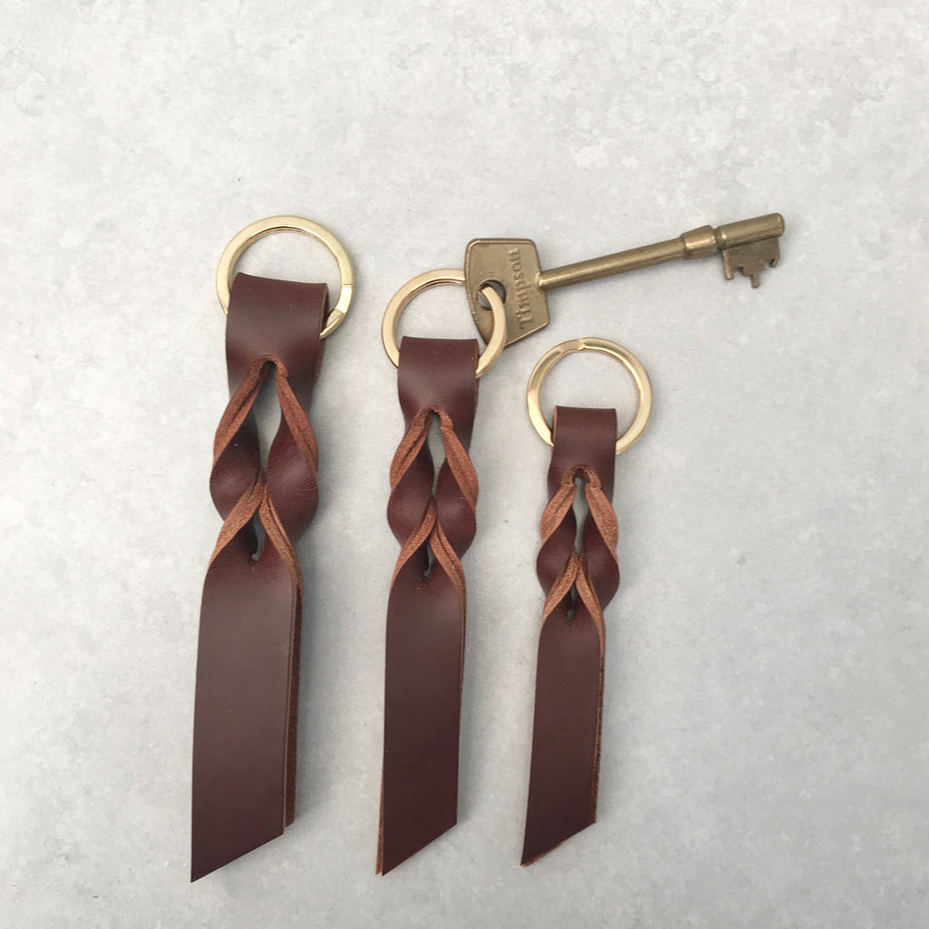 Twist Keyring - Mid brown