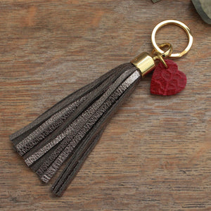 Personalised Swinbrook Tassel Keyring - Leather