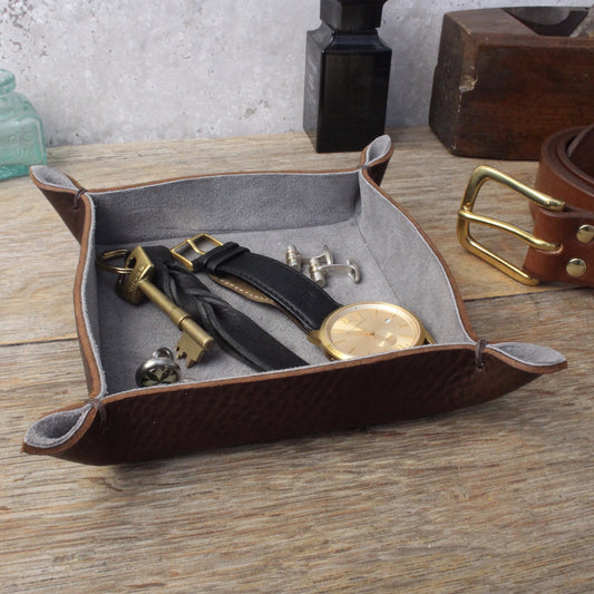 Leather & Suede Tray Tidy