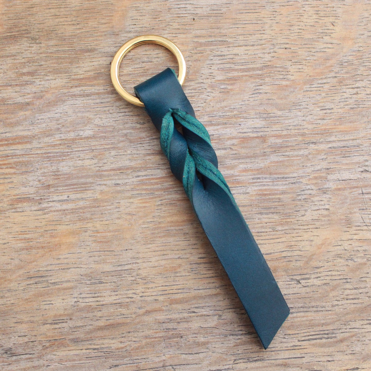 Twist Keyring - Petrol Blue
