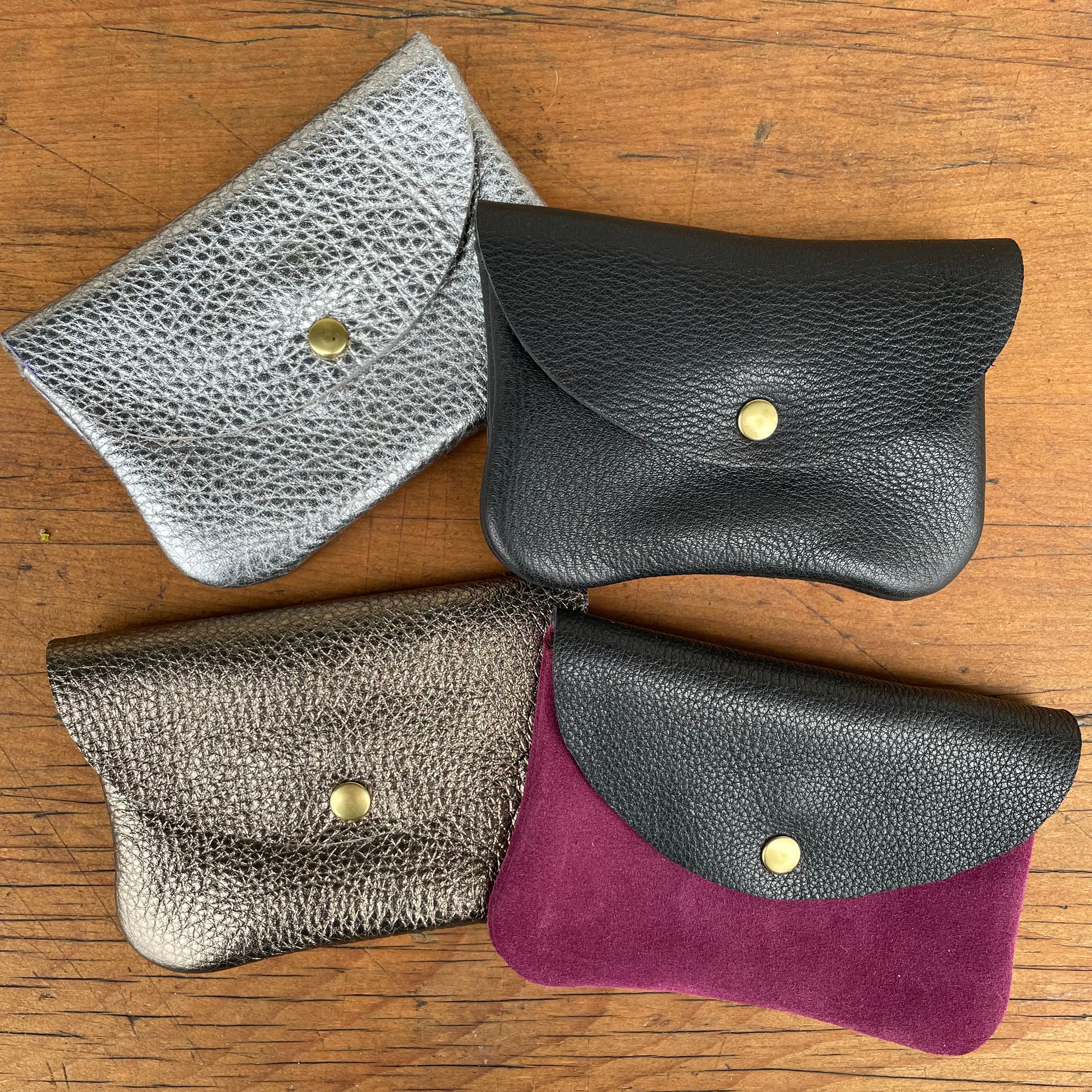Betty Purse - Black Leather and Burgundy Suede