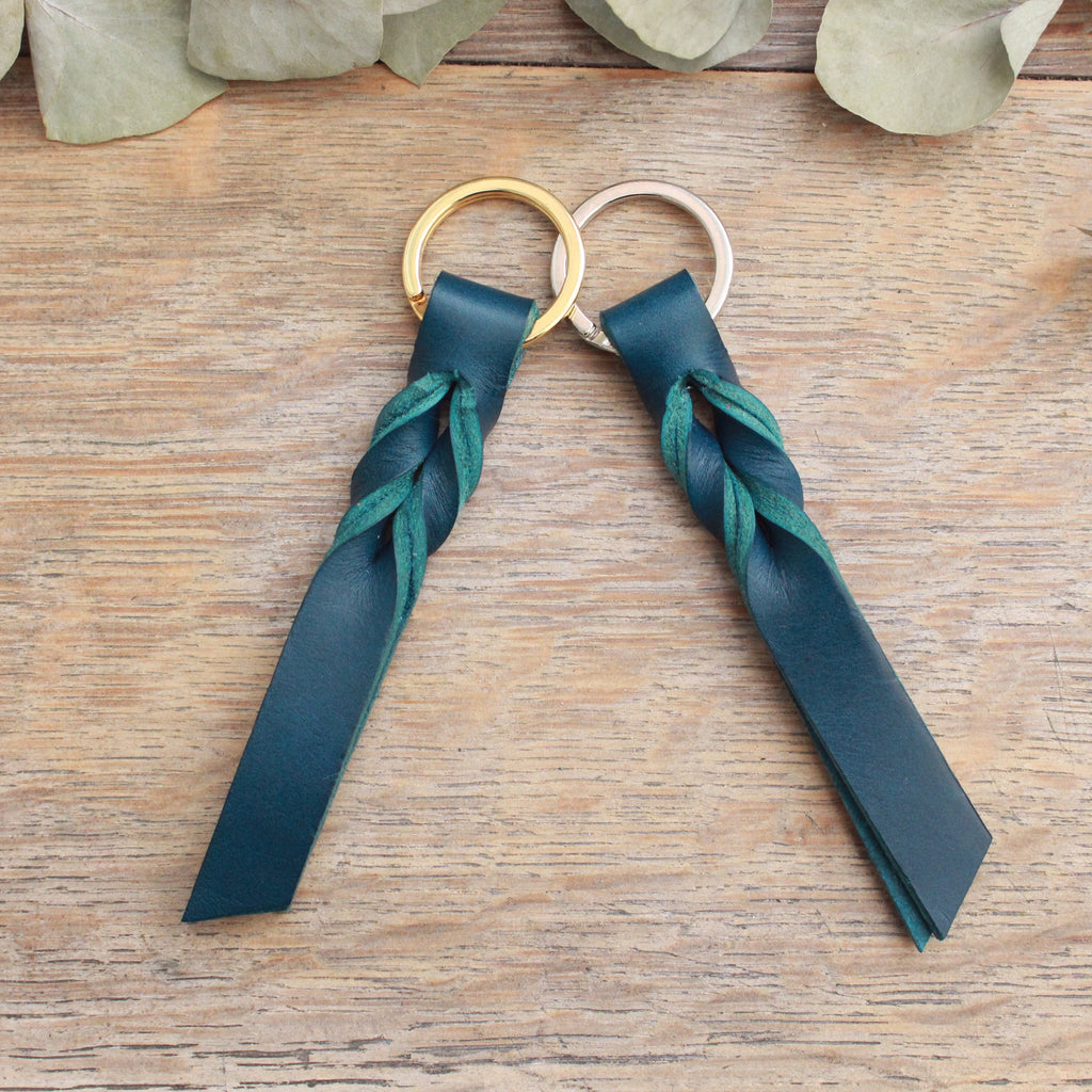 Twist Keyring - Petrol Blue