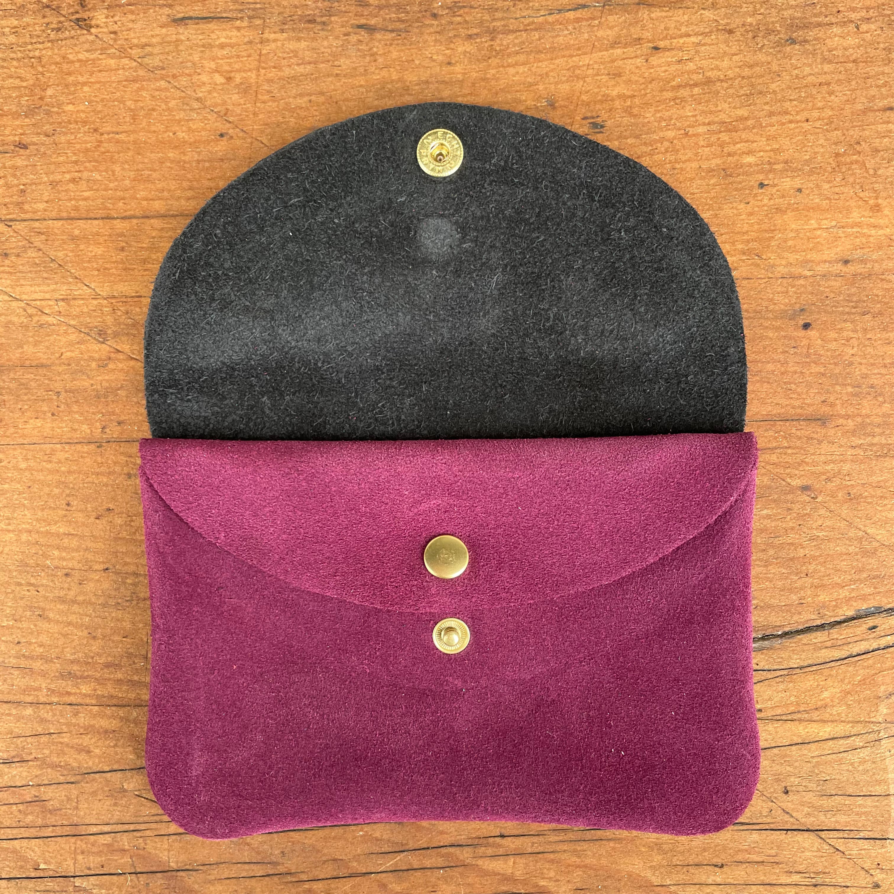 Betty Purse - Black Leather and Burgundy Suede