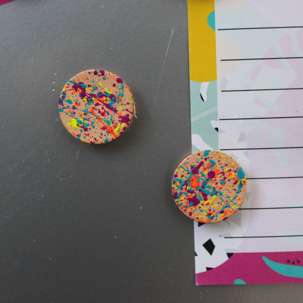 Hand Painted Leather Magnet Custom Colourways