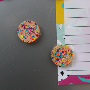 Set of Four Hand Painted Leather Magnets