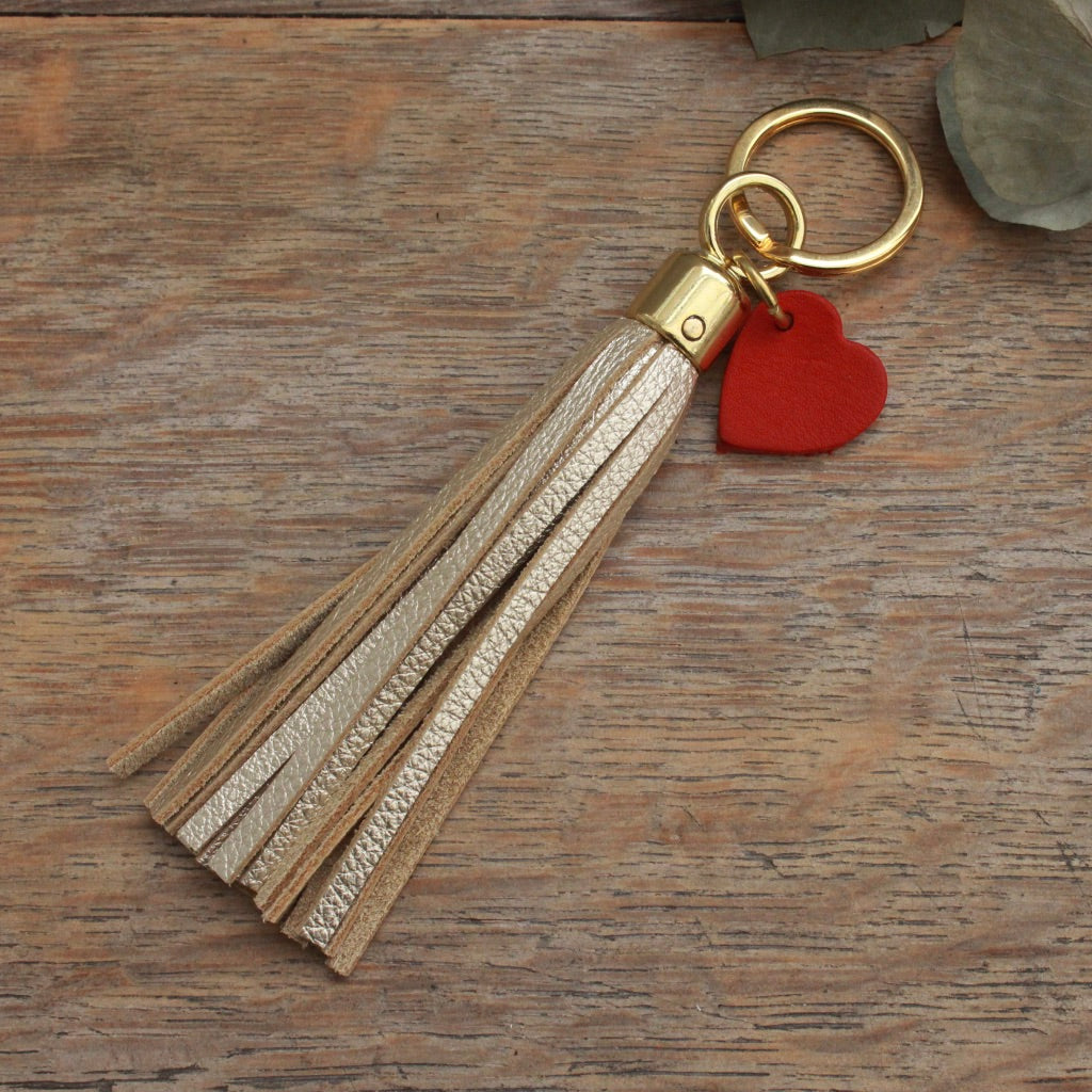 Personalised Swinbrook Tassel Keyring - Leather